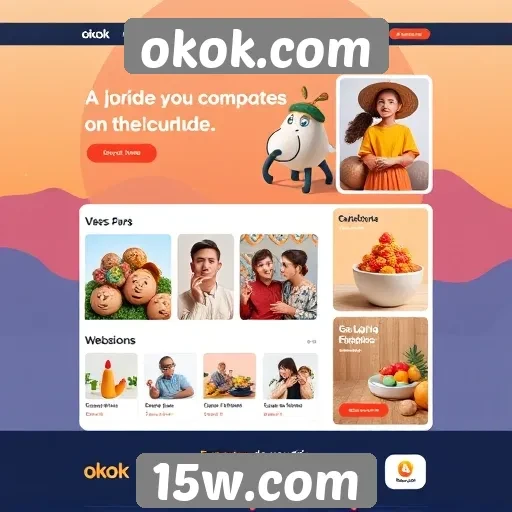 Análise da interface do usuário em okok.com